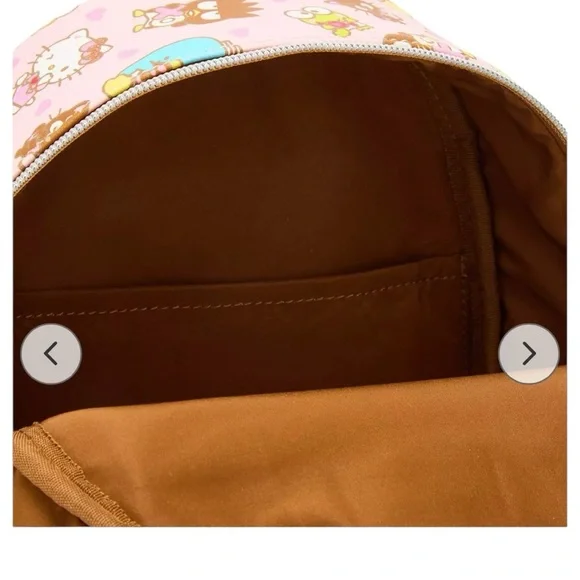 Loungefly Pink Sanrio Character Print Mini Backpack with Matching Wallet - Picture 2 of 4